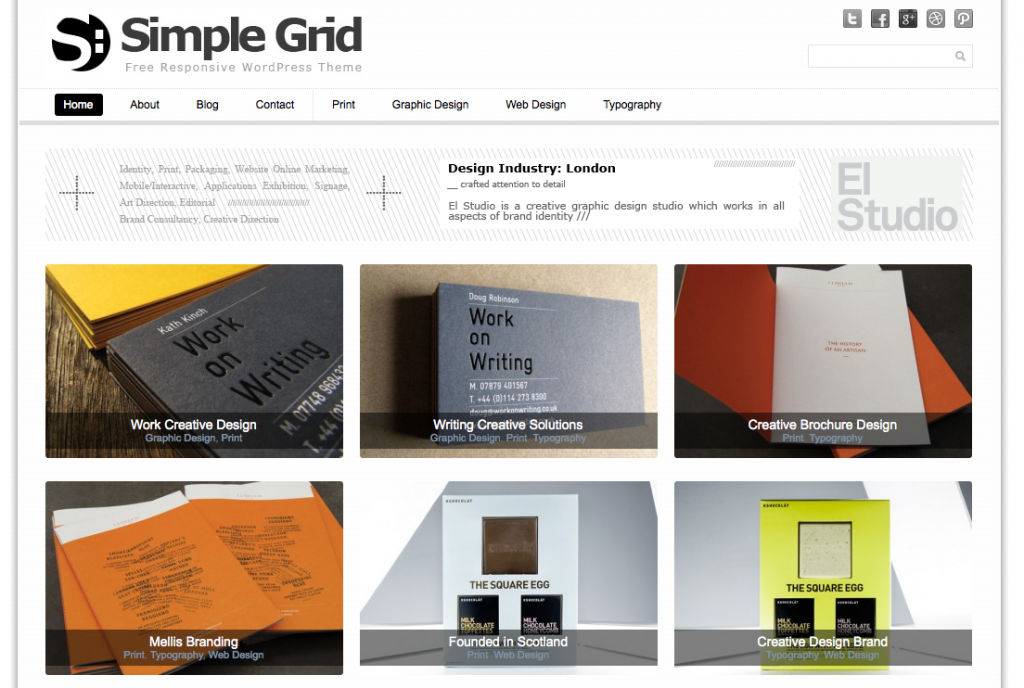 Simple Grid Free Responsive WordPress Theme