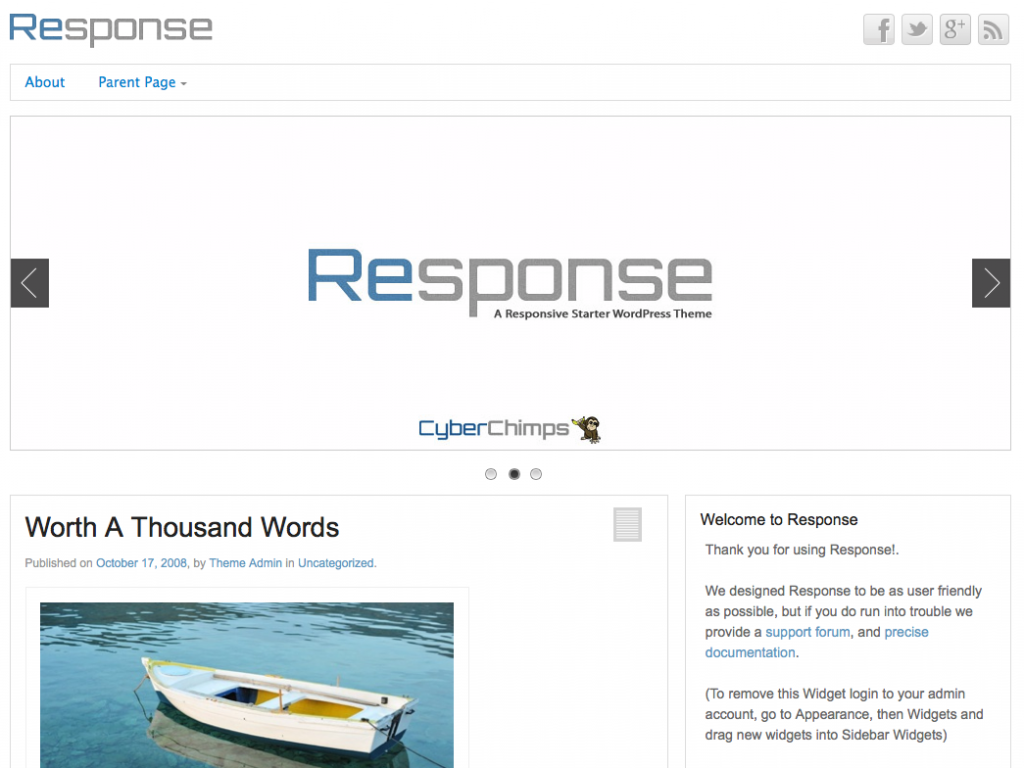Response Free Responsive WordPress Theme