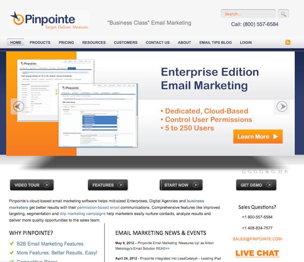pinpointe Email Marketing service provider