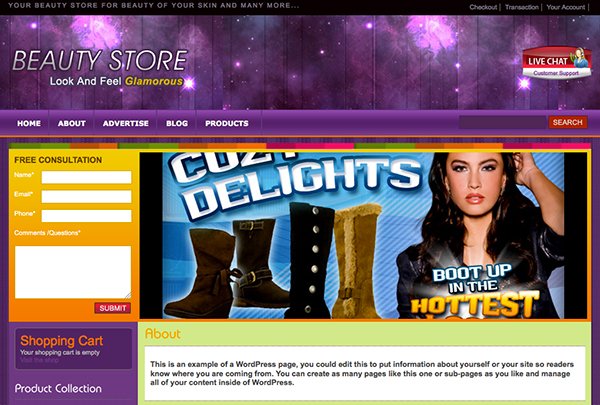 beautystore-Best Free WordPress eCommerce Themes