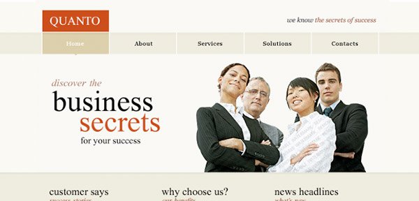 business-secrets - Free Photoshop Website Templates