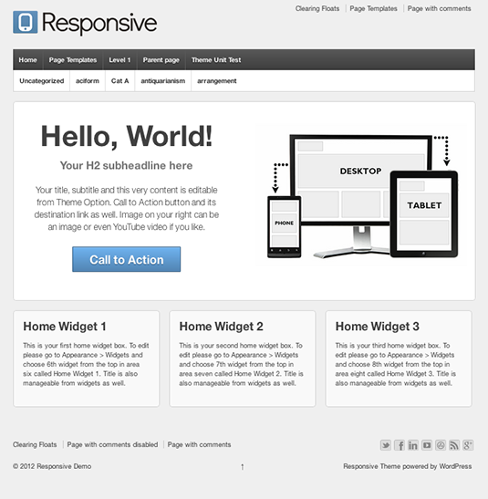 Responsive: Free WordPress Themes