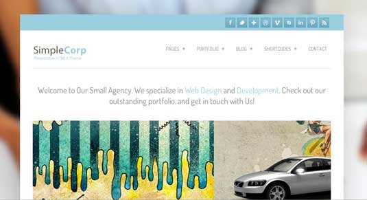 Simple Corp: Free Responsive WordPress Portfolio Themes