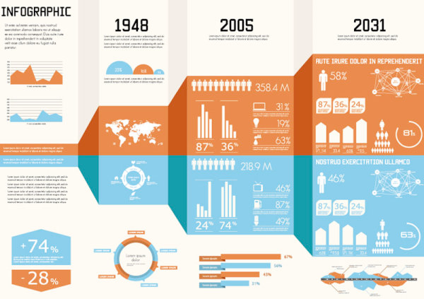 free infographic sets people love to facts and information we