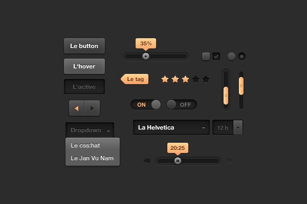 Le Free Photoshop Ui Kit